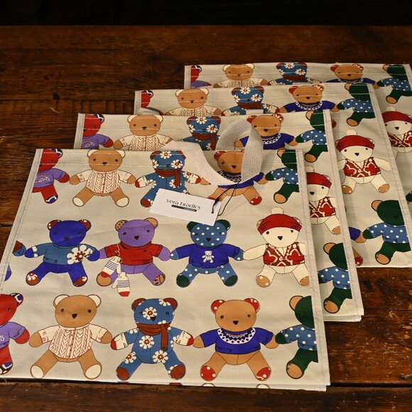 Vera Bradley Teddy Bear Print Tote - Picture 1 of 6